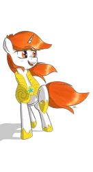 Size: 2234x4098 | Tagged: armor, artist:saddnesspony, derpibooru import, oc, oc:orange shield, raised hoof, safe, simple background, solo, transparent background, unofficial characters only, windswept mane