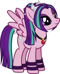 Size: 4770x5910 | Tagged: safe, artist:90sigma, derpibooru import, aria blaze, ponified, pegasus, pony, absurd resolution, bracelet, dazzling, jewelry, pendant, simple background, solo, transparent background, vector