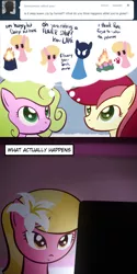 Size: 650x1300 | Tagged: artist:why485, ask, ask the flower trio, comic, daisy, derpibooru import, flower trio, flower wishes, lily, lily valley, roseluck, safe, tumblr