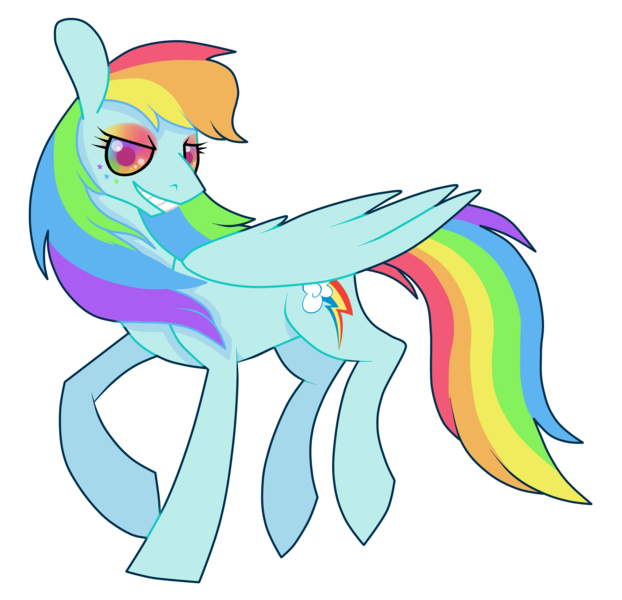 Size: 2632x2540 | Tagged: backwards cutie mark, derpibooru import, eyeshadow, looking at you, rainbow dash, safe, simple background, solo, transparent background