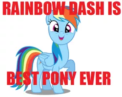 Size: 698x554 | Tagged: best pony, derpibooru import, image macro, meme, rainbow dash, safe, solo, truth