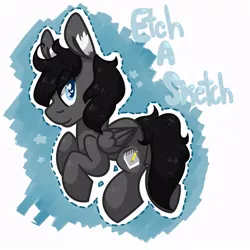 Size: 960x960 | Tagged: safe, artist:narnicorn, derpibooru import, oc, oc:etchasketch, unofficial characters only, pegasus, pony, digital art, heart eyes, wingding eyes