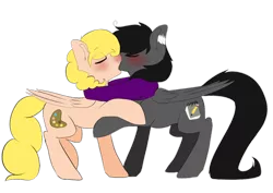 Size: 1024x723 | Tagged: safe, artist:oddends, derpibooru import, oc, oc:etchasketch, oc:palette, unofficial characters only, pegasus, pony, clothes, gay, kissing, male, paletch, scarf