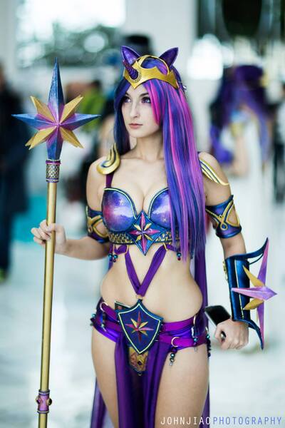 Size: 1365x2048 | Tagged: safe, artist:joannamaricosplay, derpibooru import, twilight sparkle, human, cosplay, irl, irl human, my little pony princess warriors, photo, staff, unconvincing armor