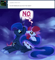 Size: 700x769 | Tagged: safe, artist:peachiekeenie, derpibooru import, plumsweet, princess luna, ask plumsweet, ask, tumblr