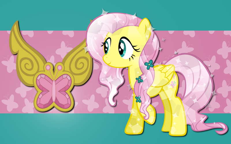 Size: 2560x1600 | Tagged: artist:alicehumansacrifice0, artist:kibbiethegreat, artist:ooklah, artist:pageturner1988, crystallized, derpibooru import, element of kindness, fluttershy, safe, solo, wallpaper