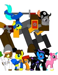 Size: 2550x3300 | Tagged: 1000 hours in ms paint, 1000 hours in pony creator, artist:steamdiesel, batman, benny, derpibooru import, emmet brickowski, lego, metalbeard, ms paint, ponified, pony creator, safe, the lego movie, unikitty, vitruvius, wyldstyle