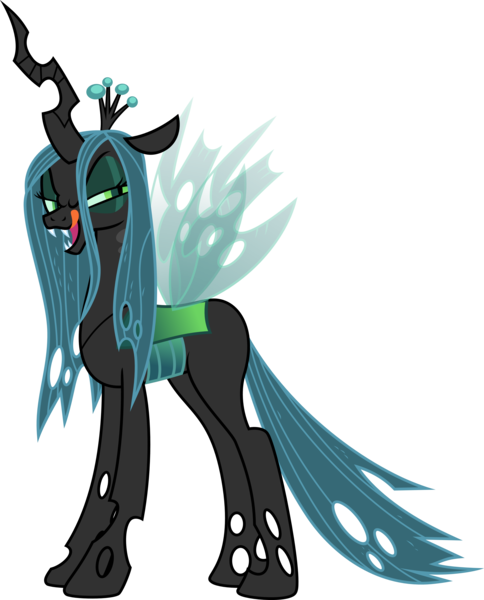 Size: 4000x4960 | Tagged: artist:jeatz-axl, kitchen eyes, licking lips, looking at you, open mouth, queen chrysalis, safe, simple background, solo, white background