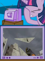 Size: 438x600 | Tagged: safe, derpibooru import, twilight sparkle, exploitable meme, half-life 2, meme, obligatory pony, tv meme, vinesauce, youtube, youtube link