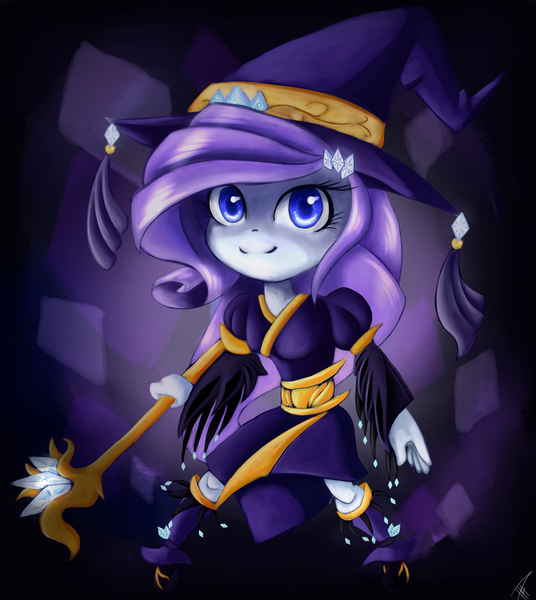 Size: 2500x2800 | Tagged: safe, artist:goosebumps-fan57, derpibooru import, rarity, equestria girls, humanized, mage, solo, witch