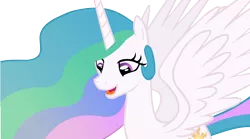 Size: 9800x5460 | Tagged: suggestive, artist:emu34b, derpibooru import, princess celestia, absurd resolution, drool, missing accessory, open mouth, show accurate, simple background, solo, tongue out, transparent background, vector