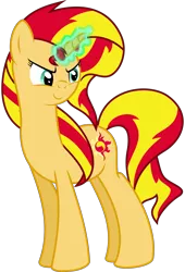 Size: 5600x8250 | Tagged: safe, artist:givralix, derpibooru import, sunset shimmer, pony, unicorn, .svg available, absurd resolution, aura, magic, simple background, solo, svg, transparent background, vector