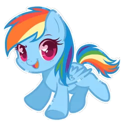 Size: 876x879 | Tagged: artist:hikariviny, chibi, derpibooru import, rainbow dash, safe, solo