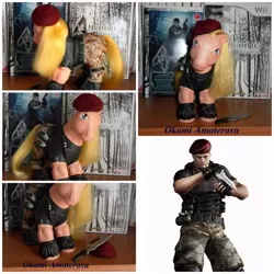 Size: 600x600 | Tagged: custom, derpibooru import, g1, jack krauser, ponified, resident evil, safe, toy