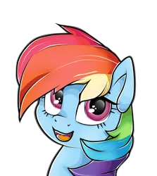 Size: 1024x1148 | Tagged: artist:sofilut, :d, derpibooru import, rainbow dash, safe, simple background, smiling, solo, transparent background