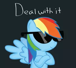 Size: 1259x1122 | Tagged: artist:csmlp, deal with it, derpibooru import, rainbow dash, safe, solo, sunglasses