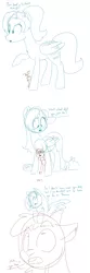 Size: 700x2100 | Tagged: safe, artist:goat train, deleted from derpibooru, derpibooru import, oc, oc:cumulonimbus, oc:goatmod, unofficial characters only, goat, pony, comic, dialogue, giant pony, macro, micro, shrinking, size difference, sketch, vulgar
