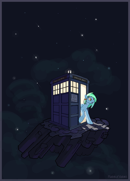 Size: 500x700 | Tagged: safe, artist:marbleyarns, derpibooru import, oc, unofficial characters only, doctor who, solo, tardis