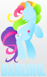 Size: 2528x4118 | Tagged: artist:prettywitchdoremi, darling, derpibooru import, g3, one word, propaganda, rainbow dash, safe