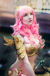 Size: 800x1200 | Tagged: armor, artist:lizbrickleycosplay, belly button, cosplay, derpibooru import, fluttershy, human, irl, irl human, midriff, my little pony princess warriors, photo, safe, unconvincing armor