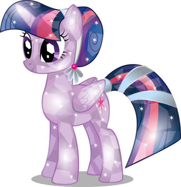 Size: 2450x2535 | Tagged: safe, artist:infinitewarlock, derpibooru import, twilight sparkle, twilight sparkle (alicorn), alicorn, pony, crystal alicorn, crystal twilight, crystallized, female, high res, mare, simple background, solo, transparent background, vector