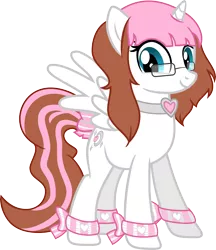 Size: 4328x5000 | Tagged: safe, artist:xboomdiersx, derpibooru import, oc, oc:usagi, unofficial characters only, alicorn, pony, absurd resolution, alicorn oc, bow, female, glasses, mare, simple background, solo, tail bow, transparent background, vector