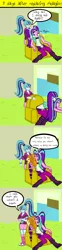 Size: 1197x4789 | Tagged: safe, artist:oneovertwo, derpibooru import, adagio dazzle, aria blaze, sonata dusk, comic:which is switch, equestria girls, 4koma, comic, puppet, puppet adagio, the dazzlings