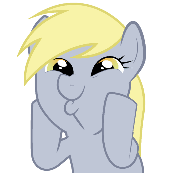 Size: 894x894 | Tagged: safe, artist:smiba11, derpibooru import, derpy hooves, pegasus, pony, dashface, female, mare, simple background, smiling, solo, transparent background, wow