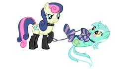 Size: 4589x2565 | Tagged: suggestive, artist:aborrozakale, derpibooru import, bon bon, lyra heartstrings, sweetie drops, earth pony, pony, unicorn, adorabon, adorasexy, blush sticker, blushing, bon dom, choker, clothes, cute, dominatrix, evening gloves, female, femdom, fireproof boots, gloves, happy, hoofy-kicks, latex, leash, lesbian, lyrabetes, lyrabon, on back, open mouth, pet play, raised eyebrow, raised hoof, sexy, shipping, simple background, smiling, socks, spiked choker, stockings, striped socks, stupid sexy bon bon, stupid sexy lyra, transparent background, vector