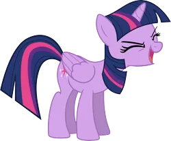 Size: 7610x6287 | Tagged: safe, artist:emedina13, derpibooru import, twilight sparkle, twilight sparkle (alicorn), alicorn, pony, absurd resolution, cheering, eyes closed, female, flutteryay, mare, simple background, solo, transparent background, vector, yay