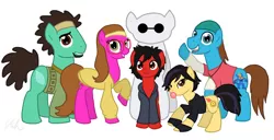 Size: 1723x885 | Tagged: android, artist:qemma, baymax, big hero 6, derpibooru import, fred, gogo tomago, hiro hamada, honey lemon, ponified, robot, safe, wasabi