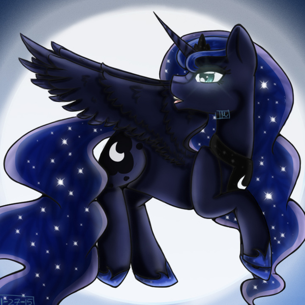 Size: 720x720 | Tagged: artist:juniormintotter, derpibooru import, princess luna, safe, solo