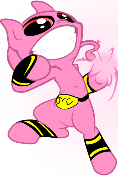 Size: 728x1098 | Tagged: artist:artybeat, artist:misterdavey, buu, derpibooru import, dragon ball z, edit, kid buu, majin buu, ponified, safe, smile hd