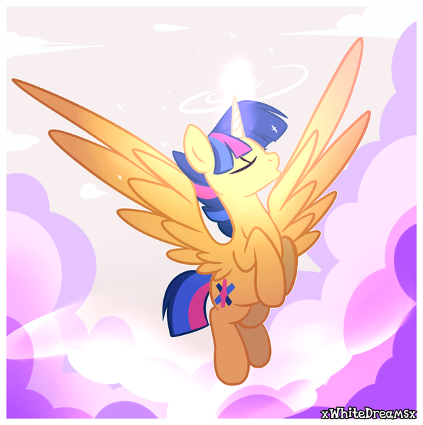 Size: 1024x1031 | Tagged: safe, artist:xwhitedreamsx, derpibooru import, oc, oc:starburst, unofficial characters only, alicorn, pony, kilalaverse, alicornified, offspring, parent:flash sentry, parent:twilight sparkle, parents:flashlight, race swap, solo