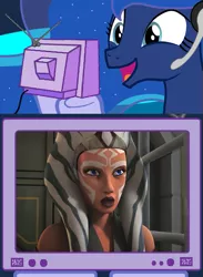 Size: 563x769 | Tagged: ahsoka tano, derpibooru import, exploitable meme, gamer luna, meme, obligatory pony, older, princess luna, safe, spoilers for another series, star wars, star wars rebels, togruta, tv meme