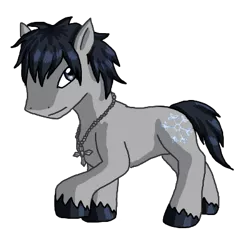 Size: 400x400 | Tagged: artist:wyrdfayth, derpibooru import, fairy tail, gray fullbuster, ponified, safe, solo