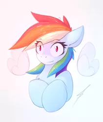 Size: 1479x1753 | Tagged: safe, artist:n_thing, derpibooru import, rainbow dash, cute, looking at you, solo