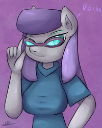 Size: 1024x1280 | Tagged: anthro, artist:wolfy-pony, breasts, busty maud pie, clothes, derpibooru import, female, glasses, maud pie, safe, short-sleeved sweater, solo, sweater