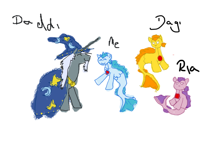 Size: 3485x2460 | Tagged: adagio dazzle, aria blaze, artist:sonata dusk, artist:westphalianartist, daddy star swirl, derpibooru import, fridge art (literally), safe, simple background, sonata dusk, star swirl the bearded, transparent background