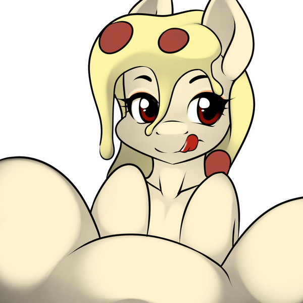 Size: 1280x1280 | Tagged: artist:kloudmutt, derpibooru import, explicit source, food pony, oc, oc:mozzarella orgy, original species, pizza, pizza pony, solo, suggestive, unofficial characters only