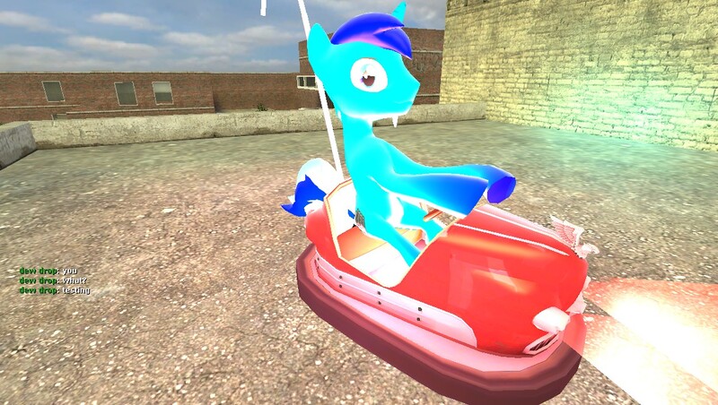 Size: 1176x664 | Tagged: 3d, building, bumper cars, derpibooru import, game, gmod, oc, safe, text, unofficial characters only