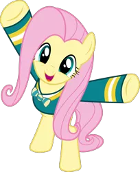 Size: 6000x7342 | Tagged: safe, artist:dasprid, derpibooru import, fluttershy, pony, filli vanilli, absurd resolution, bipedal, ponytones outfit, simple background, solo, transparent background, vector