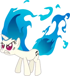 Size: 6000x6525 | Tagged: safe, artist:uxyd, derpibooru import, vinyl scratch, pony, unicorn, absurd resolution, angry, cutie mark, female, fire, glare, gritted teeth, hooves, horn, mane of fire, mare, rage, simple background, solo, teeth, transparent background, vector