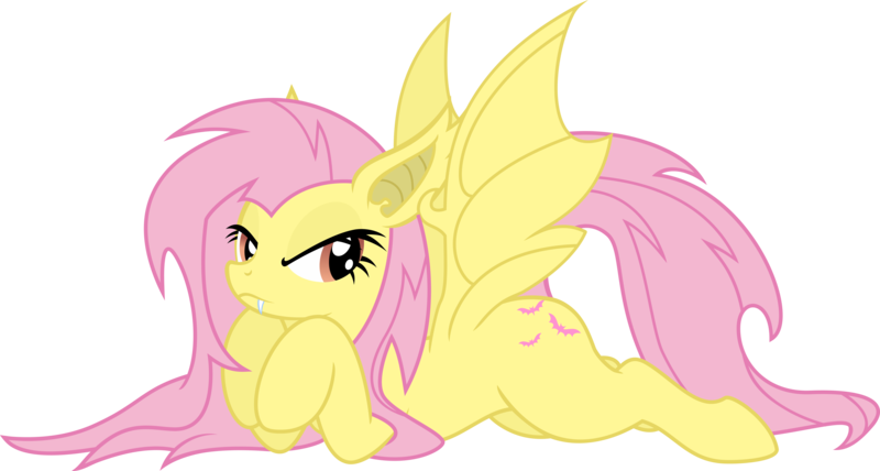 Size: 4737x2534 | Tagged: artist:ispincharles, derpibooru import, flutterbat, fluttershy, safe, simple background, solo, transparent background, vector