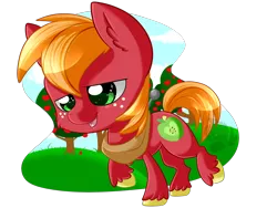 Size: 1600x1200 | Tagged: safe, artist:pinktabico, derpibooru import, big macintosh, earth pony, pony, chibi, male, solo, stallion