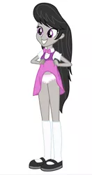 Size: 436x827 | Tagged: suggestive, artist:selenaede, derpibooru import, edit, octavia melody, equestria girls, clothes, fetish, frilly underwear, legs, panties, panty fetish, panty shot, simple background, skirt, skirt lift, solo, underwear, underwear edit, upskirt, vector, white background, white underwear