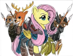 Size: 1024x784 | Tagged: artist:thelivingshadow, crossover, daenerys targaryen, derpibooru import, fluttershy, game of thrones, harsher in hindsight, safe