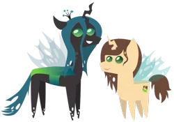 Size: 1024x717 | Tagged: artist:foreshadowart, bbbff, chrysalislover, derpibooru import, oc, oc:poisoned soul, pointy ponies, queen chrysalis, safe