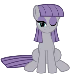 Size: 2700x2876 | Tagged: artist:kuren247, derpibooru import, looking at you, maud pie, safe, simple background, smiling, solo, transparent background, vector, when she smiles, wink
