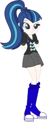 Size: 500x1302 | Tagged: safe, artist:alkonium, artist:illumnious, derpibooru import, shining armor, sonata dusk, equestria girls, clothes, gleaming shield, palette swap, ponytail, recolor, rule 63, shining sonata, simple background, skirt, transparent background, vector